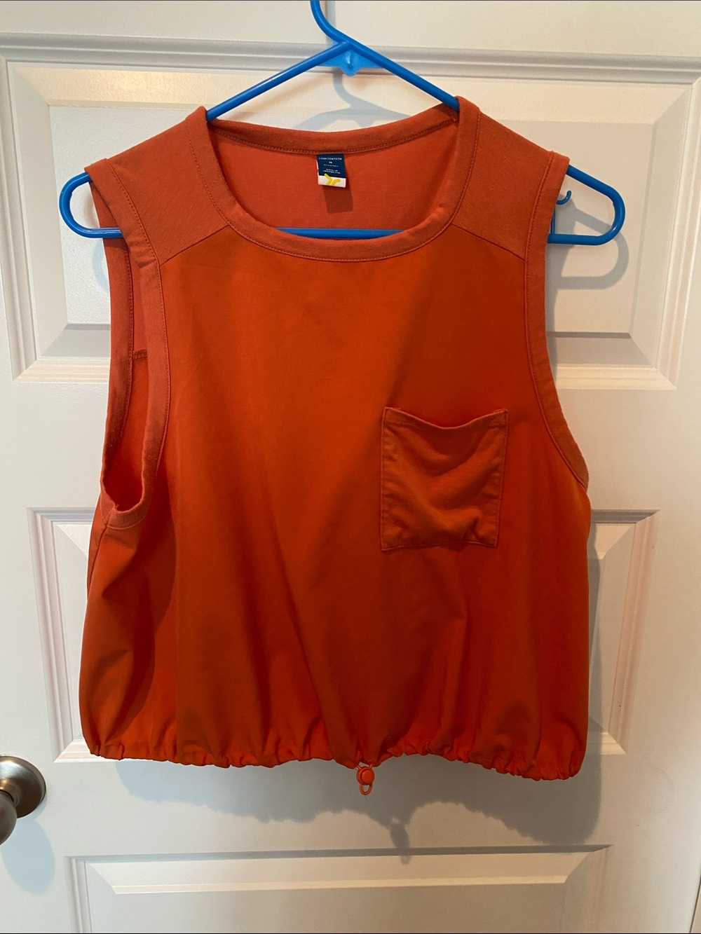 Old Navy Women's Orange Drawstring Hem Sleeveless Tank